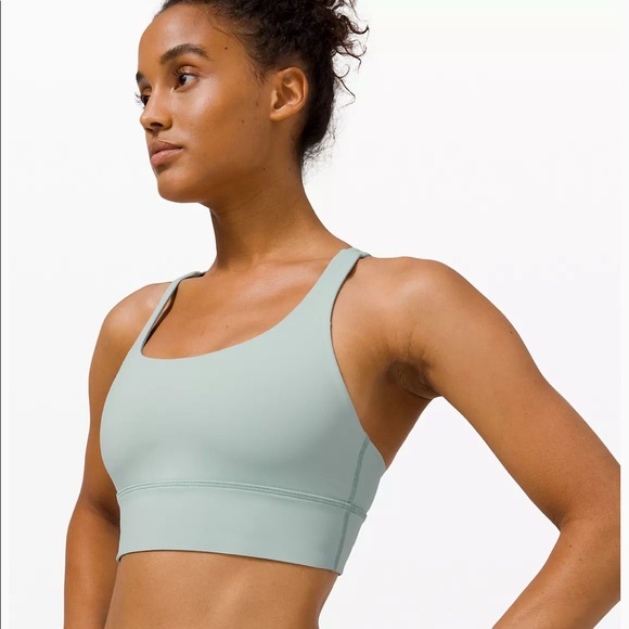 Lululemon Energy Bra Long Line: Hazy Jade, Size 2 - Picture 3 of 8